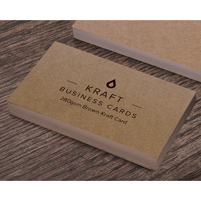 Brown KRAFT Business Cards – 5star-Embroidery&ScreenPrinting