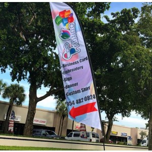 FEATHER ANGLED FLAG  or TEARDROP FLAG