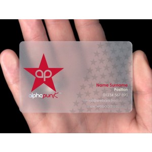 Frosted Plastic Business Card